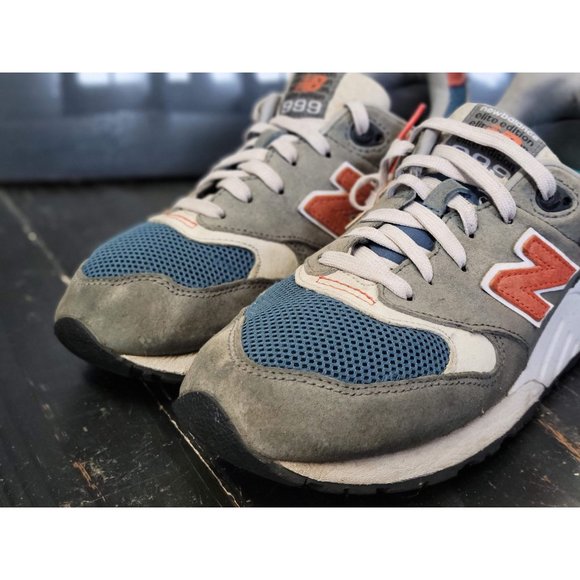 2015 New Balance 999 Grey/Orange Running Shoes ML999 Men 8 - Picture 3 of 6